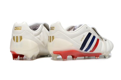 Men's Kith x Adidas Predator Mania Foldover Tongue FG Firm Ground Low-Tops Football Boots - White/Red/Black