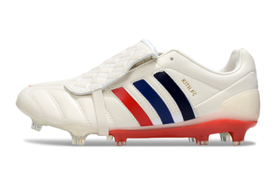 Men's Kith x Adidas Predator Mania Foldover Tongue FG Firm Ground Low-Tops Football Boots - White/Red/Black