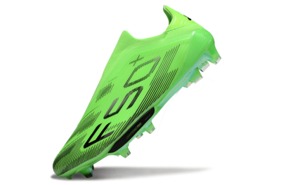 Men's Adidas F50+ Elite Lightstrike Pro Laceless FG Firm Ground Low-Tops Football Boots - Green/Black