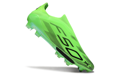 Men's Adidas F50+ Elite Lightstrike Pro Laceless FG Firm Ground Low-Tops Football Boots - Green/Black