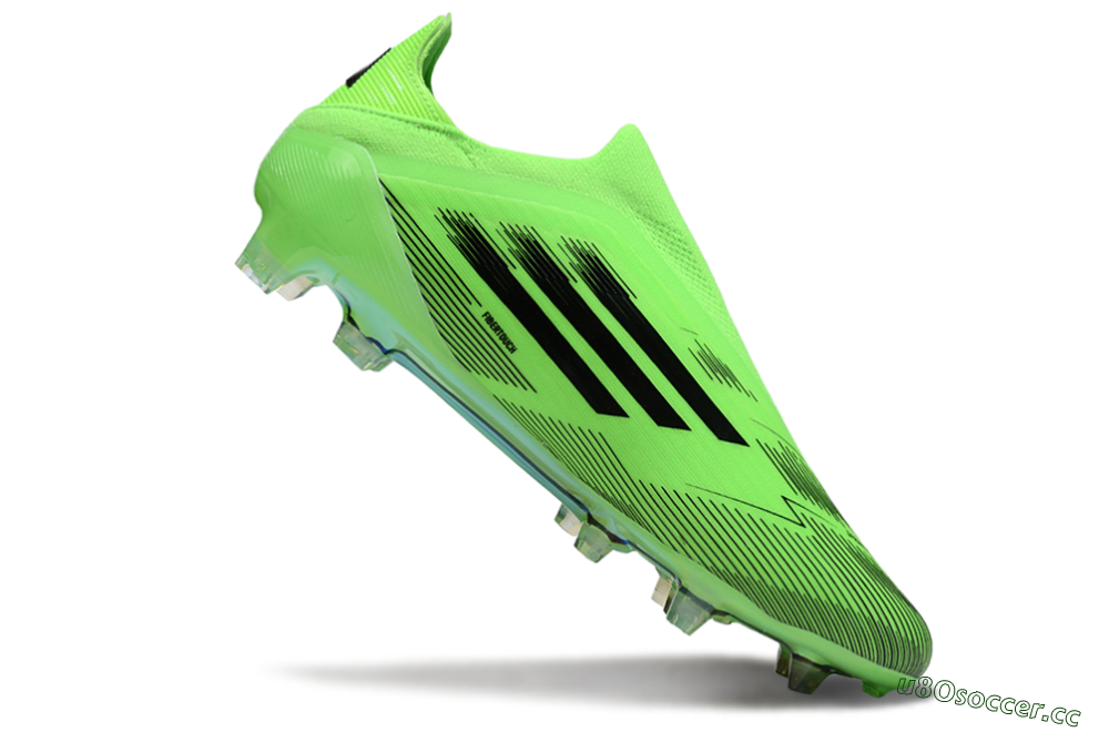 Men's Adidas F50 Elite Laceless FG Firm Ground Low-Tops Football Boots - Green/Black 4