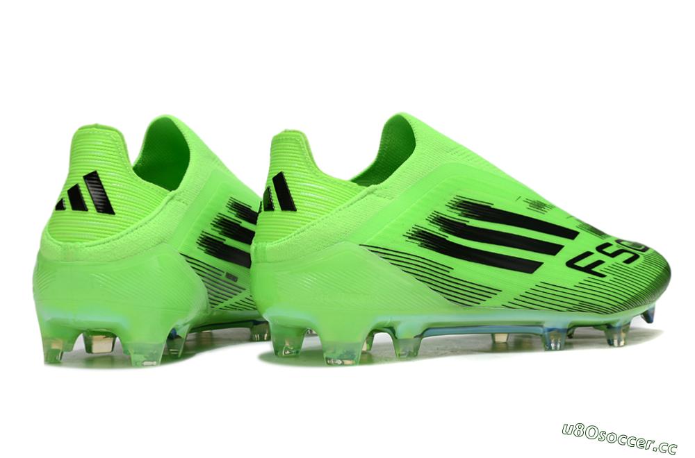 Men's Adidas F50 Elite Laceless FG Firm Ground Low-Tops Football Boots - Green/Black 6