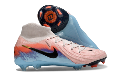 Men's Nike Phantom Luna Elite FG Firm Ground High-Tops Football Boots - Pink/Red/Blue