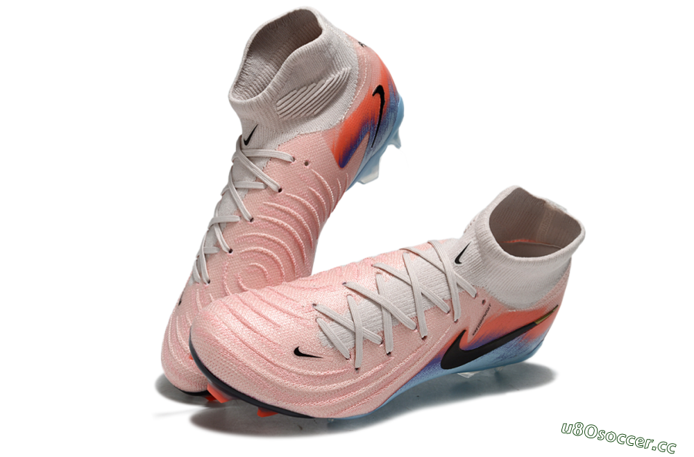 Men's Nike Phantom Luna Elite FG Firm Ground High-Tops Football Boots - Pink/Red/Blue 3