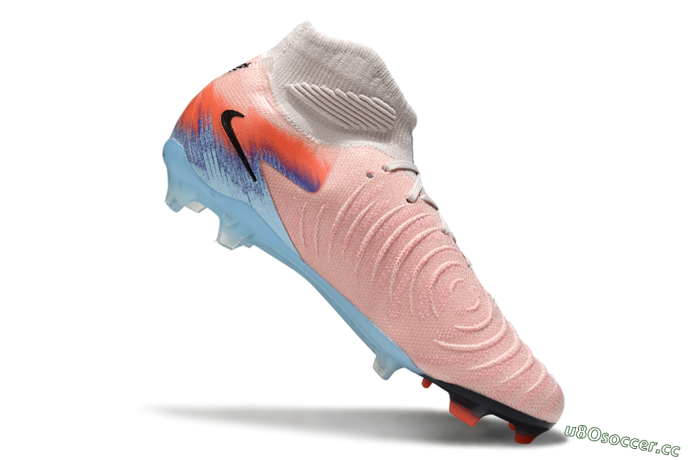 Men's Nike Phantom Luna Elite FG Firm Ground High-Tops Football Boots - Pink/Red/Blue 4