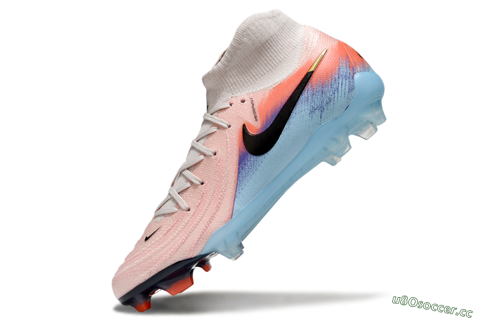 Men's Nike Phantom Luna Elite FG Firm Ground High-Tops Football Boots - Pink/Red/Blue 5