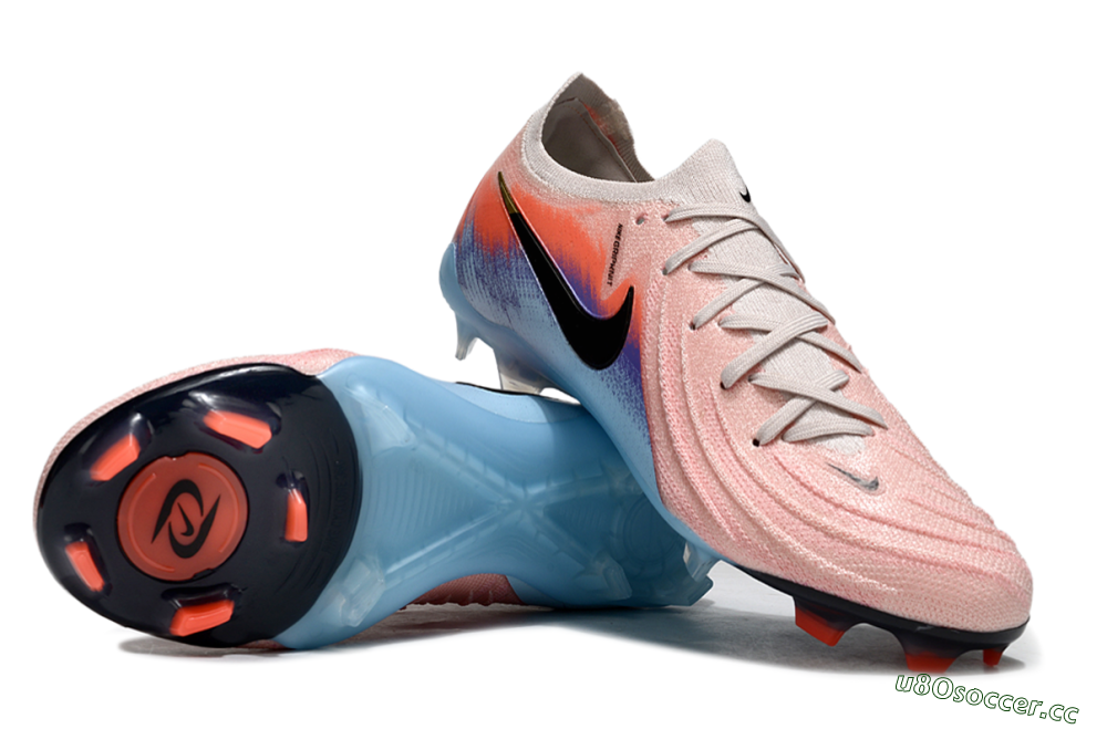 Men's Nike Phantom GX 2 Elite FG Firm Ground Low-Tops Football Boots - Pink/Red/Blue 1