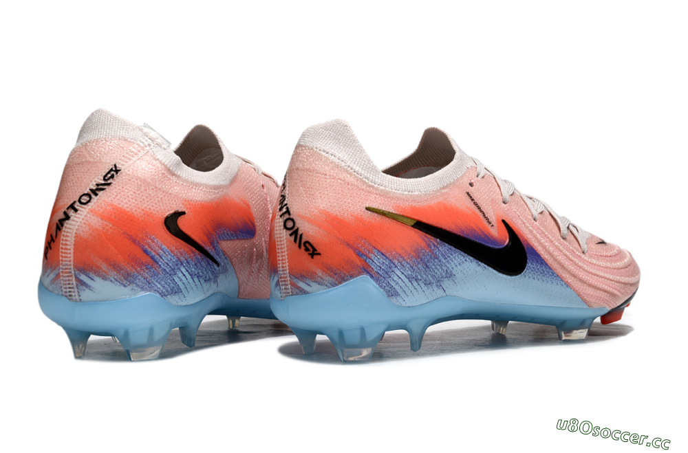Men's Nike Phantom GX 2 Elite FG Firm Ground Low-Tops Football Boots - Pink/Red/Blue 6