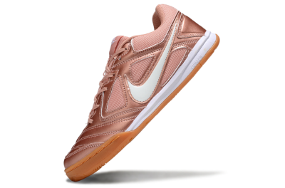 Men's Supreme x Nike SB Gato IC Indoor & Futsal Low-Tops Football Shoes - Gold/White/Brown