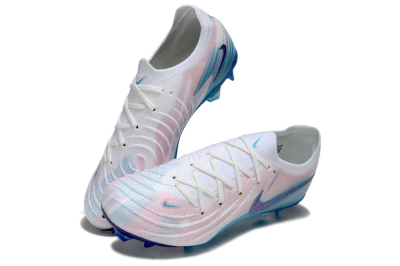 Men's Nike Phantom GX 2 Elite FG Firm Ground Low-Tops Football Boots - White/Pink/Blue