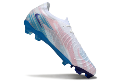 Men's Nike Phantom GX 2 Elite FG Firm Ground Low-Tops Football Boots - White/Pink/Blue