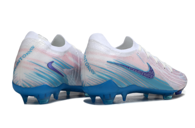 Men's Nike Phantom GX 2 Elite FG Firm Ground Low-Tops Football Boots - White/Pink/Blue