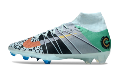 Unisex Nike Air Zoom Mercurial Superfly 10 Elite FG Firm Ground High-Tops Football Boots - Blue/Red/Black