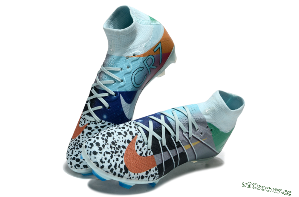 Unisex Nike Air Zoom Mercurial Superfly 10 Elite FG Firm Ground High-Tops Football Boots - Blue/Red/Black 3