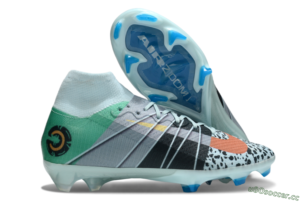 Unisex Nike Air Zoom Mercurial Superfly 10 Elite FG Firm Ground High-Tops Football Boots - Blue/Red/Black 2