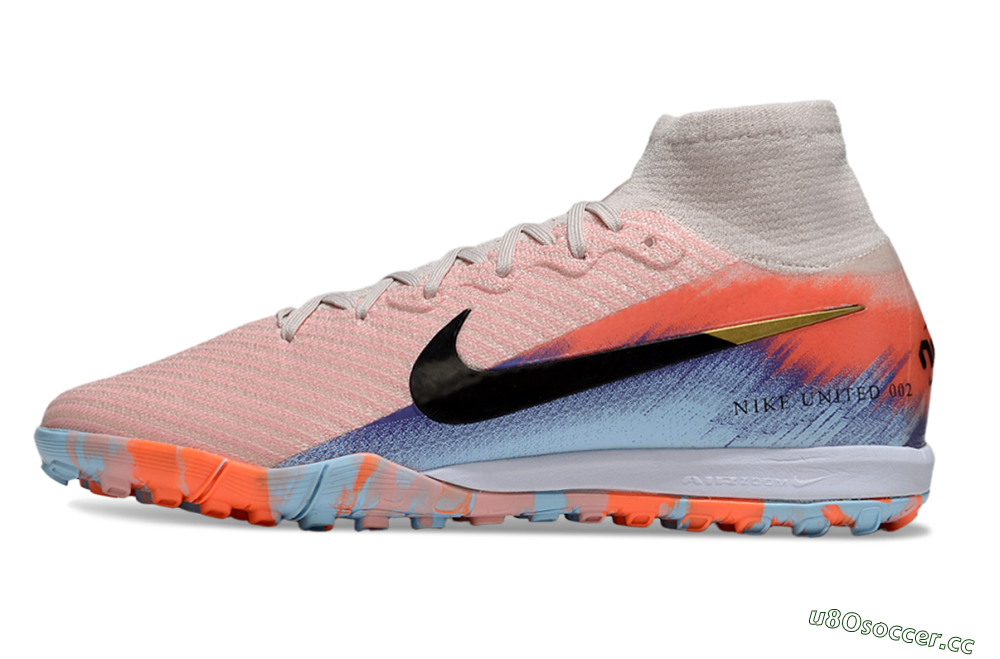 Unisex Nike Air Zoom Mercurial Superfly 10 Elite TF Artificial Turf High-Tops Football Shoes - Pink/Red/Blue 0