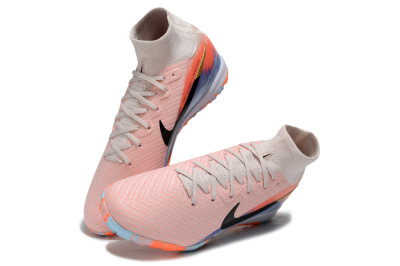 Unisex Nike Air Zoom Mercurial Superfly 10 Elite TF Artificial Turf High-Tops Football Shoes - Pink/Red/Blue