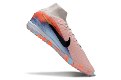 Unisex Nike Air Zoom Mercurial Superfly 10 Elite TF Artificial Turf High-Tops Football Shoes - Pink/Red/Blue