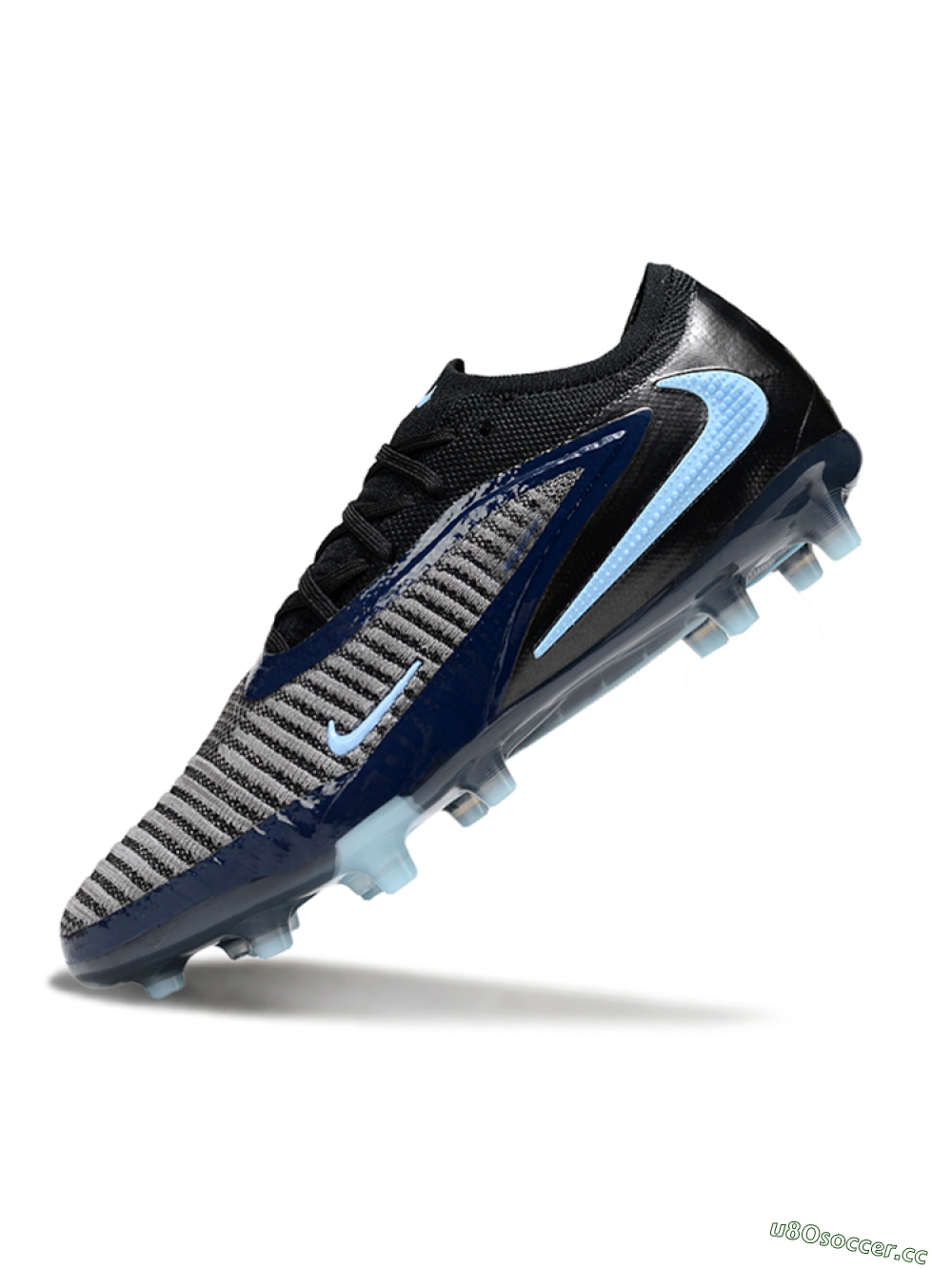 Men's Nike Phantom 6 Low Elite AG Artificial Grass Low-Tops Football Boots - Grey/Black/Jade 5