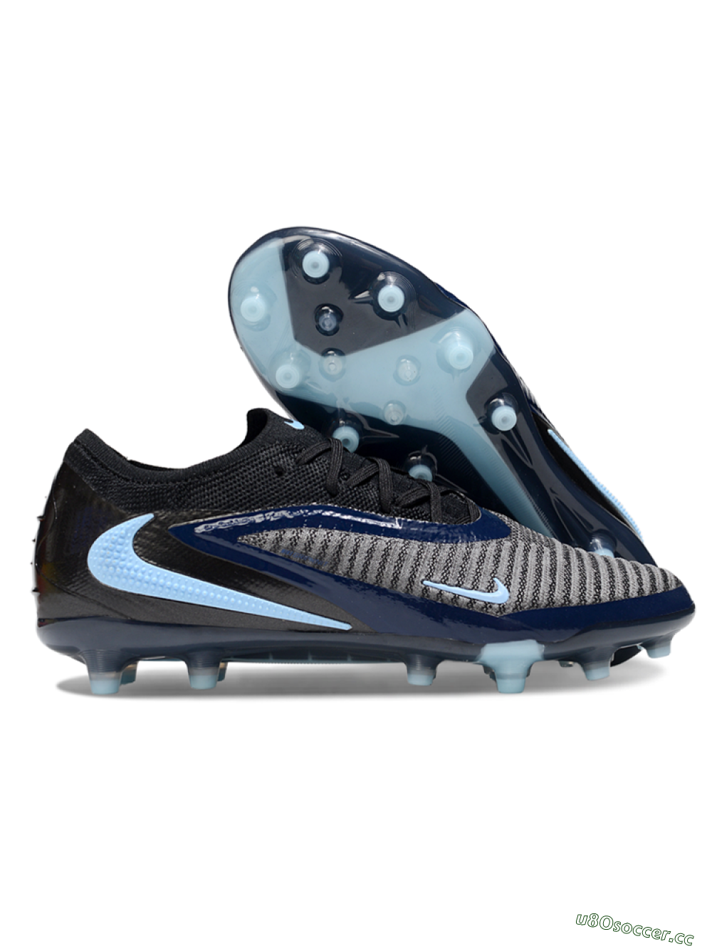 Men's Nike Phantom 6 Low Elite AG Artificial Grass Low-Tops Football Boots - Grey/Black/Jade 2