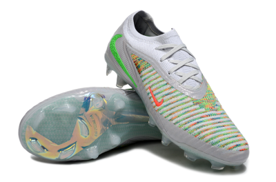 Unisex Nike Phantom 6 Low Elite FG Firm Ground Low-Tops Football Boots - White/Red/Yellow