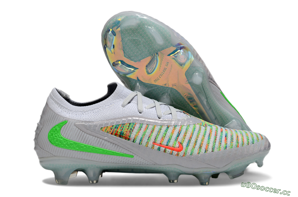 Unisex Nike Phantom 6 Low Elite FG Firm Ground Low-Tops Football Boots - White/Red/Yellow 2