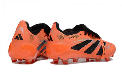 Unisex Adidas Predator 25 Foldover Tongue FG Firm Ground Low-Tops Football Boots - Red/Black/White