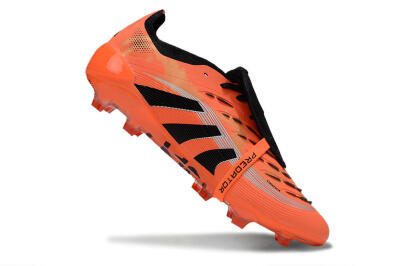 Unisex Adidas Predator 25 Foldover Tongue FG Firm Ground Low-Tops Football Boots - Red/Black/White
