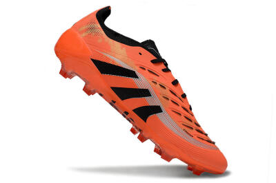 Unisex Adidas Predator 25 Elite FG Firm Ground Low-Tops Football Boots - Red/Black/White