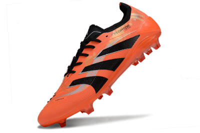 Unisex Adidas Predator 25 Elite FG Firm Ground Low-Tops Football Boots - Red/Black/White