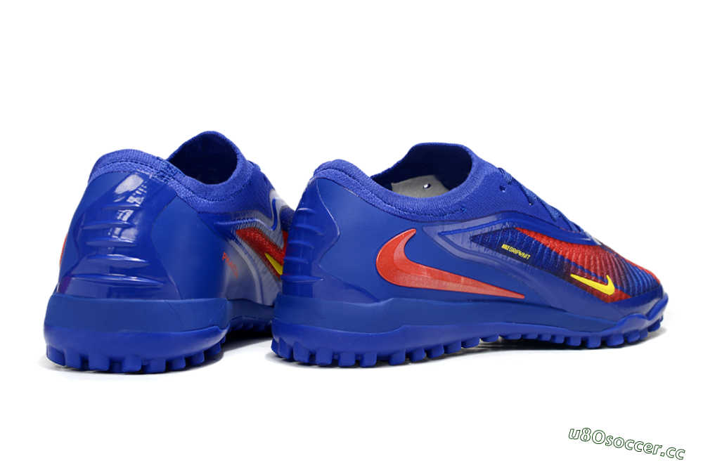 Men's Nike Phantom 6 Low Elite TF Artificial Turf Low-Tops Football Shoes - Blue/Red/Yellow 6