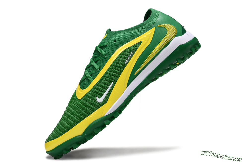 Men's Nike Phantom 6 Low Elite TF Artificial Turf Low-Tops Football Shoes - Green/Yellow/White 5