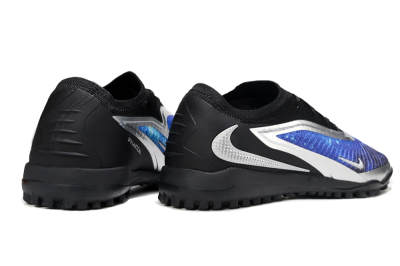 Men's Nike Phantom 6 Low Elite TF Artificial Turf Low-Tops Football Shoes - Blue/Silver/Black