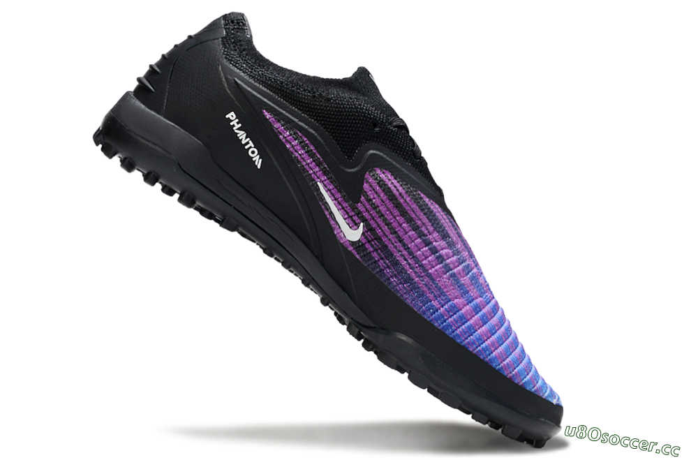 Men's Nike Phantom 6 Low Elite TF Artificial Turf Low-Tops Football Shoes - Blue/Purple/Black 4