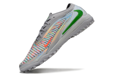 Men's Nike Phantom 6 Low Elite TF Artificial Turf Low-Tops Football Shoes - Grey/Silver/Yellow