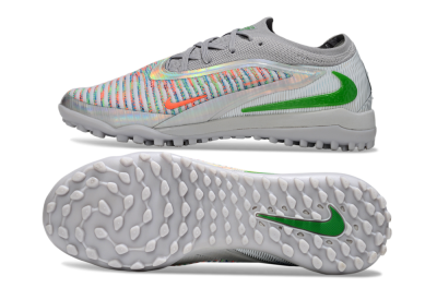 Men's Nike Phantom 6 Low Elite TF Artificial Turf Low-Tops Football Shoes - Grey/Silver/Yellow
