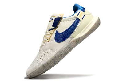 Unisex Nike Street Gato IC Indoor & Futsal Low-Tops Football Shoes - Grey/Beige/Blue