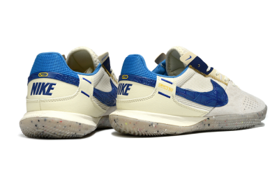 Unisex Nike Street Gato IC Indoor & Futsal Low-Tops Football Shoes - Grey/Beige/Blue