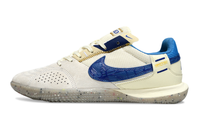Unisex Nike Street Gato IC Indoor & Futsal Low-Tops Football Shoes - Grey/Beige/Blue