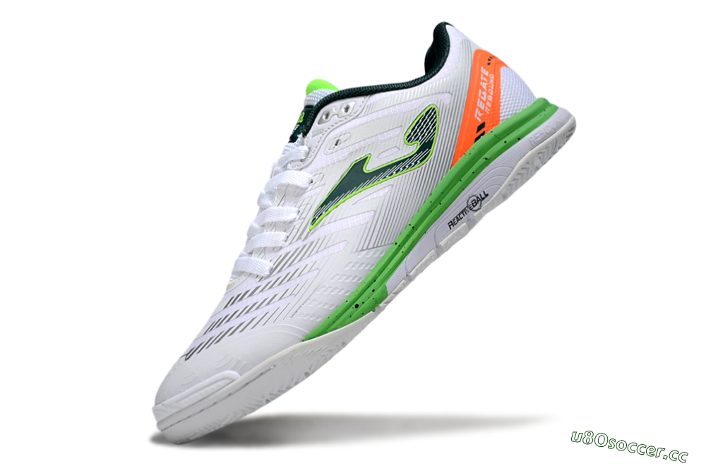 Men's Joma Top Flex IC Indoor & Futsal Low-Tops Football Shoes - White/Yellow/Red 5