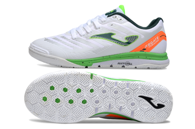 Men's Joma Top Flex IC Indoor & Futsal Low-Tops Football Shoes - White/Yellow/Red
