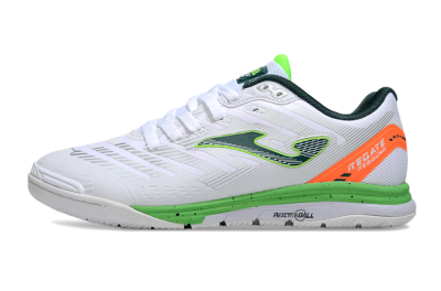 Men's Joma Top Flex IC Indoor & Futsal Low-Tops Football Shoes - White/Yellow/Red