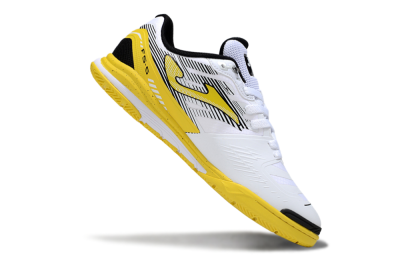Men's Joma Top Flex IC Indoor & Futsal Low-Tops Football Shoes - White/Black/Yellow
