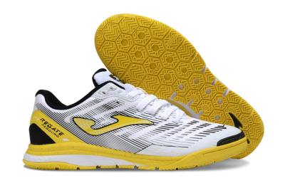 Men's Joma Top Flex IC Indoor & Futsal Low-Tops Football Shoes - White/Black/Yellow