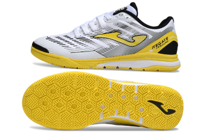 Men's Joma Top Flex IC Indoor & Futsal Low-Tops Football Shoes - White/Black/Yellow