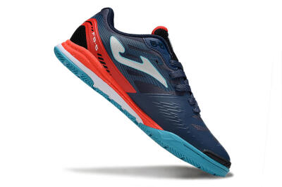 Men's Joma Top Flex IC Indoor & Futsal Low-Tops Football Shoes - Blue/Silver/Red