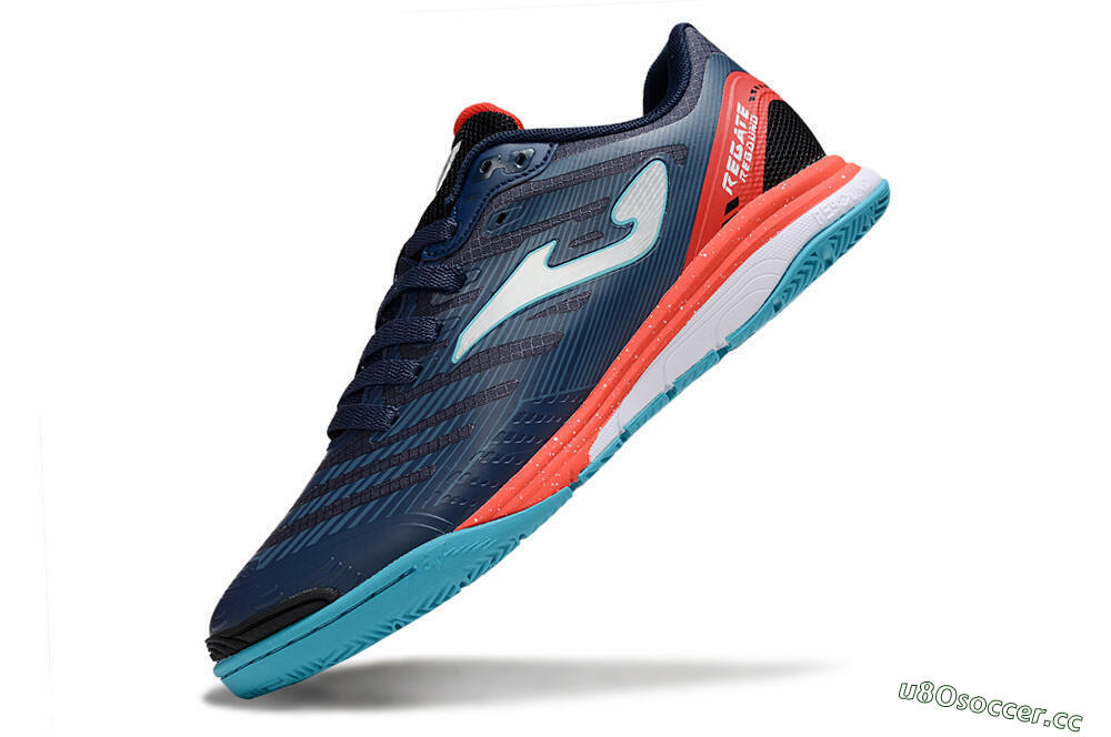 Men's Joma Top Flex IC Indoor & Futsal Low-Tops Football Shoes - Blue/Silver/Red 5