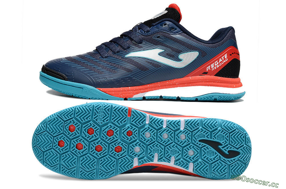 Men's Joma Top Flex IC Indoor & Futsal Low-Tops Football Shoes - Blue/Silver/Red 1