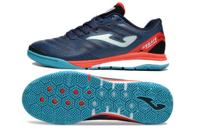 Men's Joma Top Flex IC Indoor & Futsal Low-Tops Football Shoes - Blue/Silver/Red