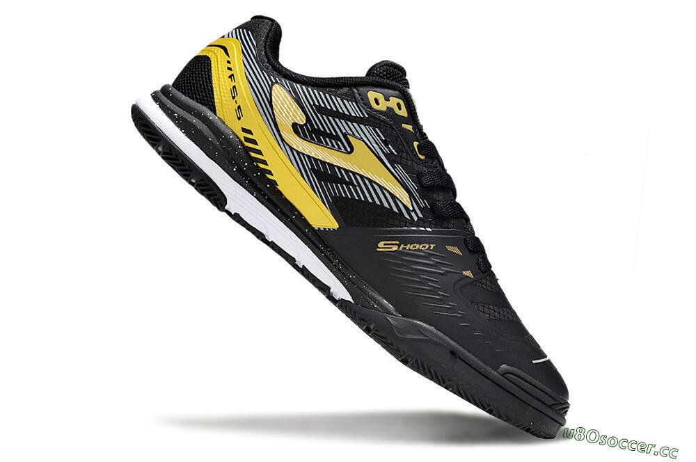 Men's Joma Top Flex IC Indoor & Futsal Low-Tops Football Shoes - Black/Gold/White 4